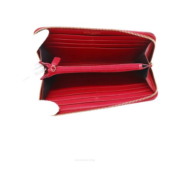 🔴 SLP Zip Long Wallet - Poppy Red Leather - Picture 9 of 10